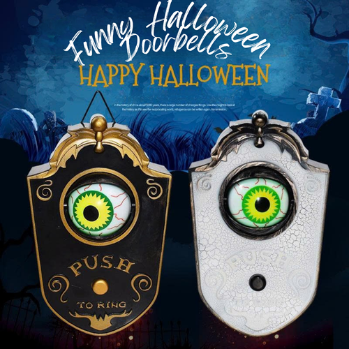 Halloween Scary Eyeball Doorbell – Light Up &amp; Spooky Sound
