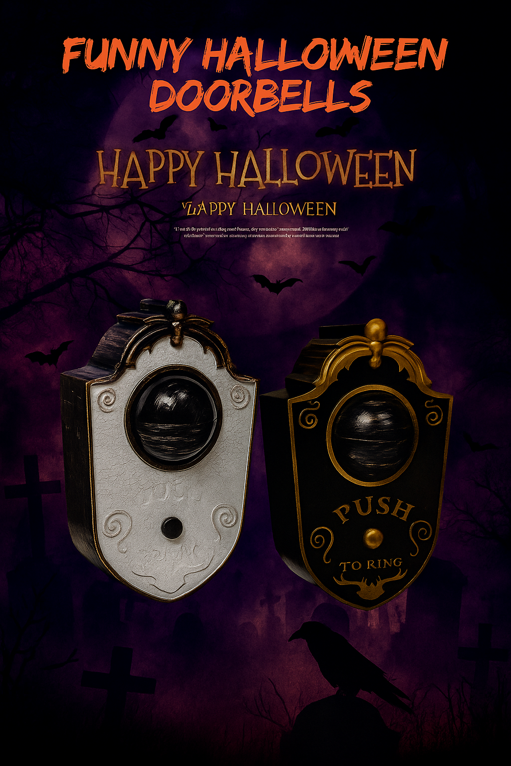 Halloween Scary Eyeball Doorbell – Light Up &amp; Spooky Sound