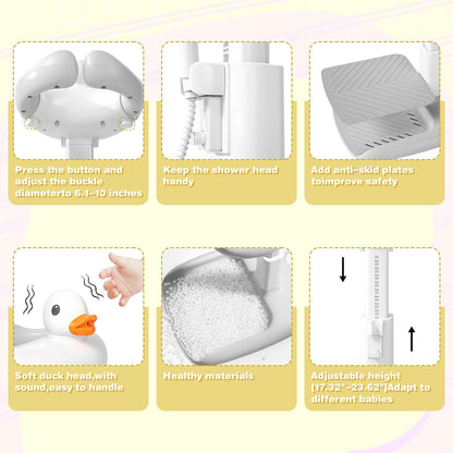 Gifted Child™ | 3-in-1 Baby Shower Tower – Safe Bath & Standing Support from Infant to Toddler
