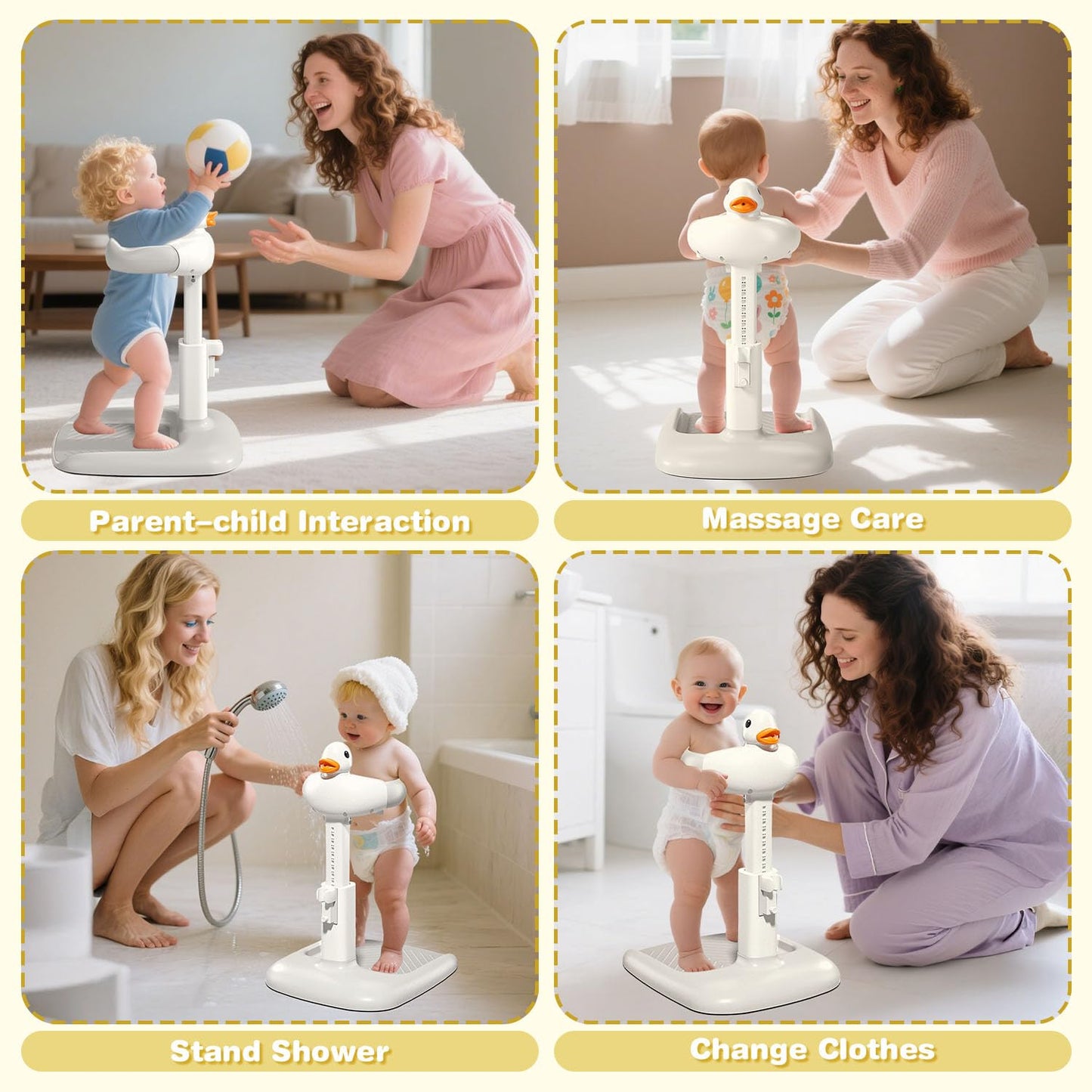 Gifted Child™ | 3-in-1 Baby Shower Tower – Safe Bath & Standing Support from Infant to Toddler